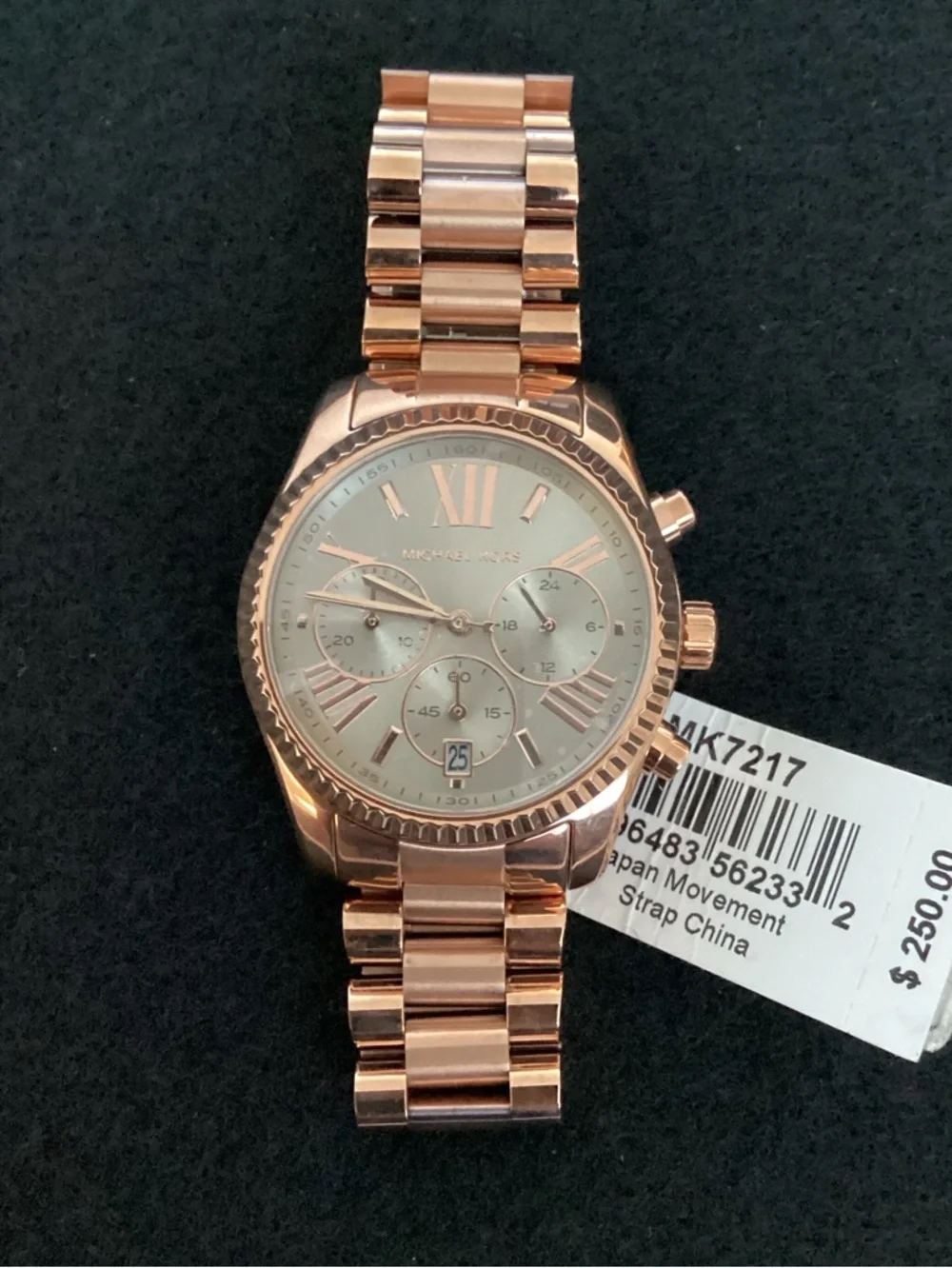 Michael Kors Lexington Chronograph Rose GoldTone Stainless Steel Bracelet Watch - Picture 6 of 13